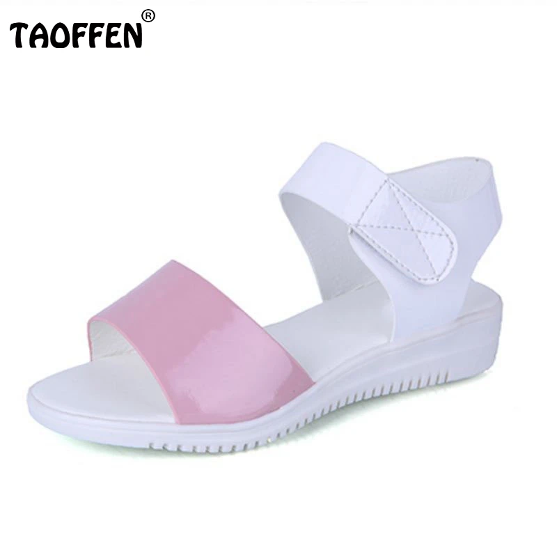 TAOFFEN Women Quality Flats Sandals Women Shoes Ladies Solid Color Flat Sandals Summer Beach Shoes Women Footwear Size 35-40 
TAOFFEN Women Quality Flats Sandals Women Shoes Ladies Solid Color Flat Sandals Summer Beach Shoes Women Footwear Size 35-40
