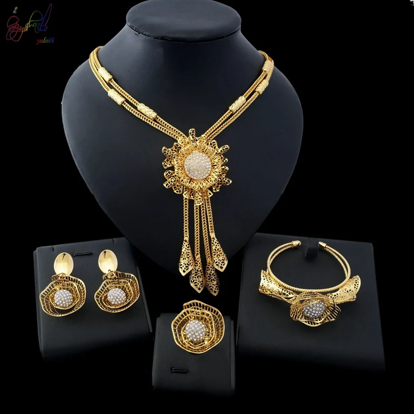 Free Shipping Yulaili 2017 Top Quality Round Design Ladies Costume Copper Gold-color Dubai Jewelry Sets
Free Shipping Yulaili 2017 Top Quality Round Design Ladies Costume Copper Gold-color Dubai Jewelry Sets