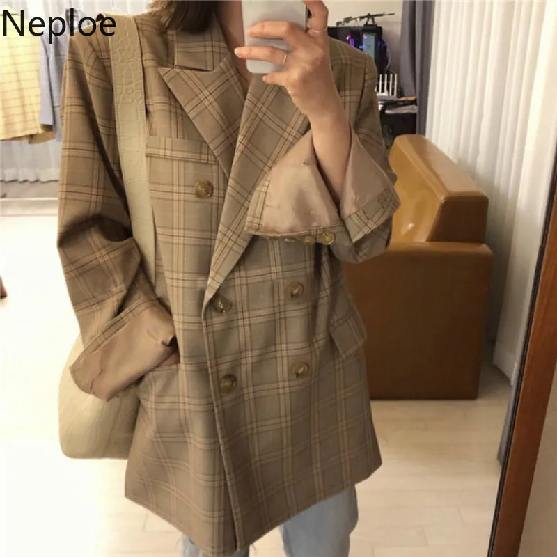 Neploe 2019 Fashion Striped Plaid Double-breasted Blazers Women Loose Plus Size Long Style Jacket Coat Casual Blazer Femme 38960
Neploe 2019 Fashion Striped Plaid Double-breasted Blazers Women Loose Plus Size Long Style Jacket Coat Casual Blazer Femme 38960