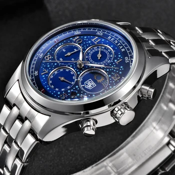 BENYAR Top Brand Luxury Men's Full Steel Quartz Chronograph Men Outdoor Sports Military Waterproof Watch 24 Hour display Clock
BENYAR Top Brand Luxury Men's Full Steel Quartz Chronograph Men Outdoor Sports Military Waterproof Watch 24 Hour display Clock