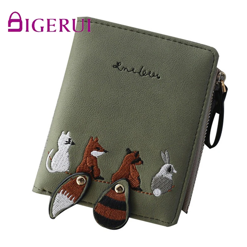 DIGERUI Women's Wallet Lovely Cartoon Animals Short Leather Female Small Coin Purse Hasp Zipper Purse Card Holder For Girls
DIGERUI Women's Wallet Lovely Cartoon Animals Short Leather Female Small Coin Purse Hasp Zipper Purse Card Holder For Girls