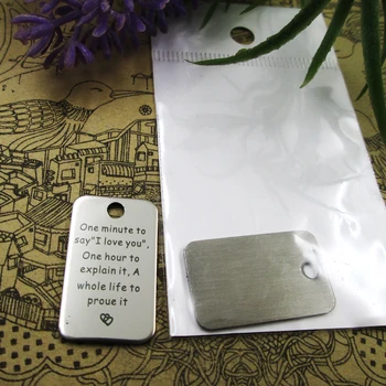 20pcs--", one hour to explain it, a whole life..."stainless steel charms 5 styles for choosing DIY Charms for necklace bracelets
20pcs--", one hour to explain it, a whole life..."stainless steel charms 5 styles for choosing DIY Charms for necklace bracelets
