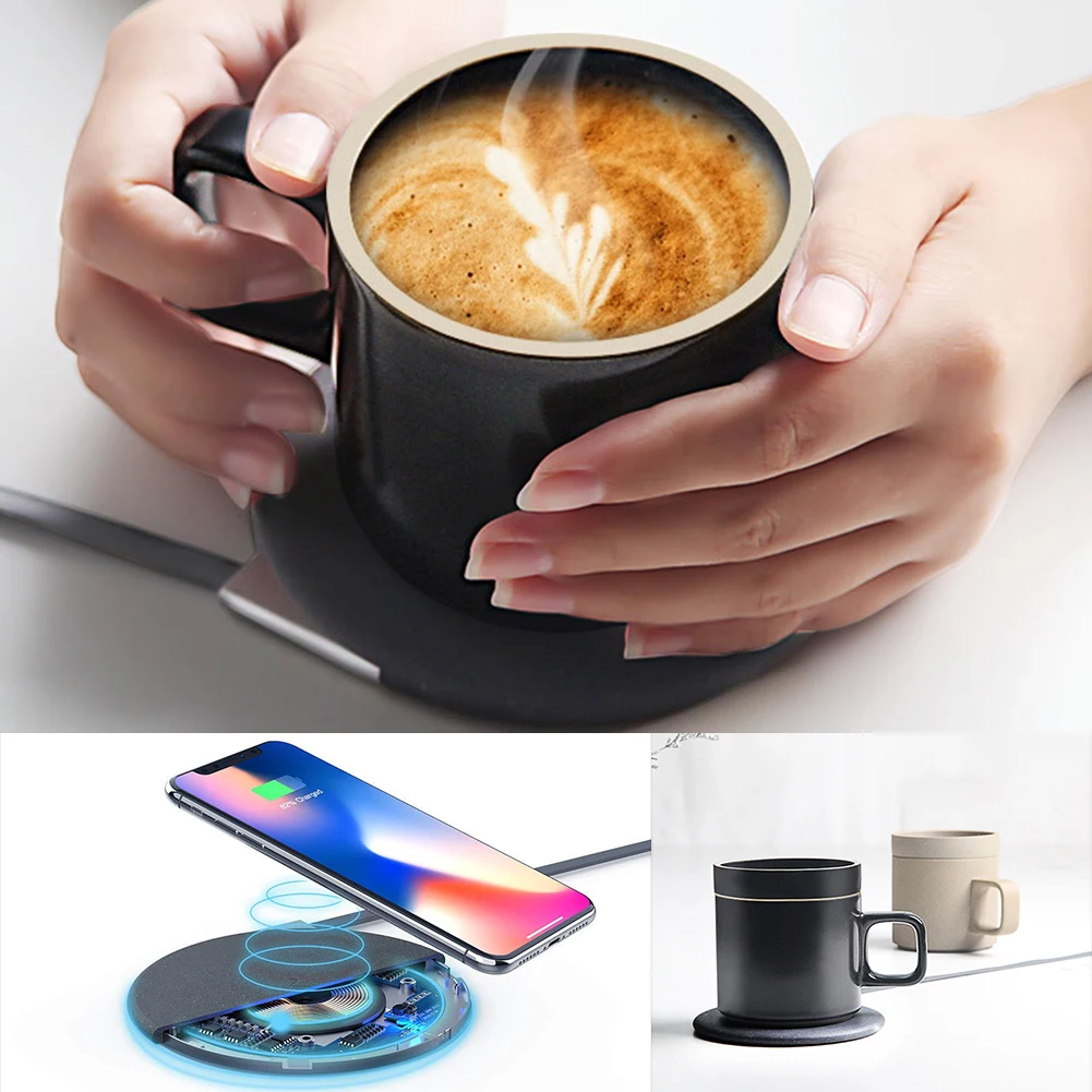 Intelligent Warming Coffee Cup Mug QI 10W Wireless Charger for Coffee Milk Tea Cell Phone 24W Wireless Charging Warming Mug
Intelligent Warming Coffee Cup Mug QI 10W Wireless Charger for Coffee Milk Tea Cell Phone 24W Wireless Charging Warming Mug