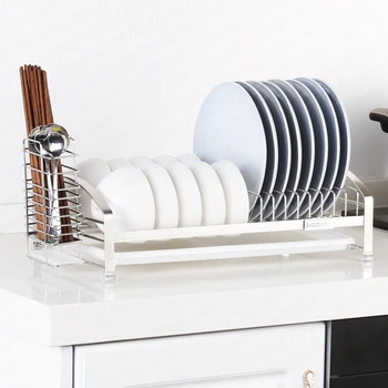 Stainless Steel Drying Racks Drain Rack Cutlery Storage Free Installation Kitchen Dish Racks Single Layer Shelf Kitchen Supplies
Stainless Steel Drying Racks Drain Rack Cutlery Storage Free Installation Kitchen Dish Racks Single Layer Shelf Kitchen Supplies