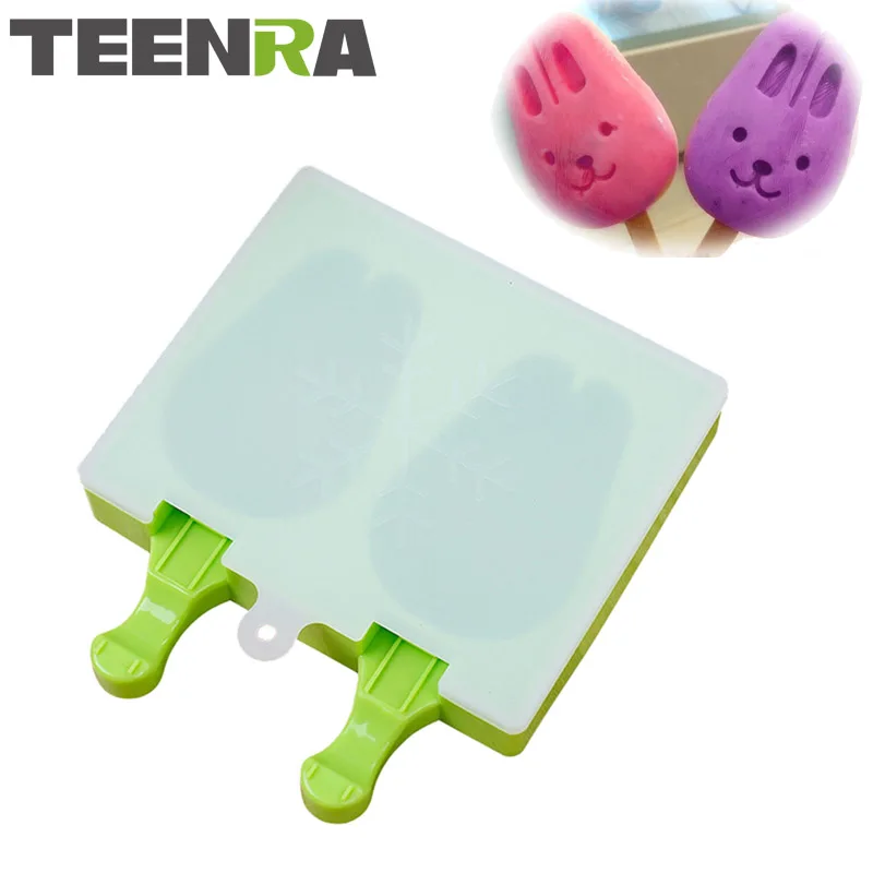 TEENRA 2 Cavity Rabbit Shape Popsicle Silicone Mold Pop Maker Frozen Pop Mold Ice Cream Molds Popsicle Maker Lolly DIY
TEENRA 2 Cavity Rabbit Shape Popsicle Silicone Mold Pop Maker Frozen Pop Mold Ice Cream Molds Popsicle Maker Lolly DIY