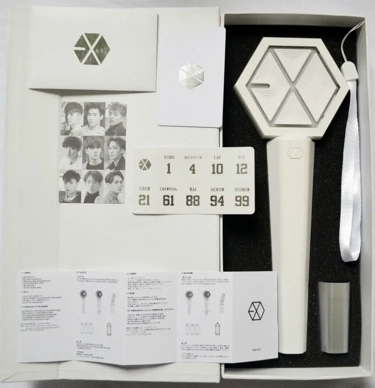 

BTS Kpop EXO Sehun Chanyeol Lay White Concert Light Stick Glow Stick White Light Night Light ABS Material 1W 1.2V