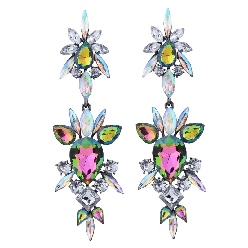 Women Charm Shinning Bohemian Crystal Rhinestion Dangle Drop Earrings Wholesale Good Quality Multicolored Big Earrings Jewelry
Women Charm Shinning Bohemian Crystal Rhinestion Dangle Drop Earrings Wholesale Good Quality Multicolored Big Earrings Jewelry