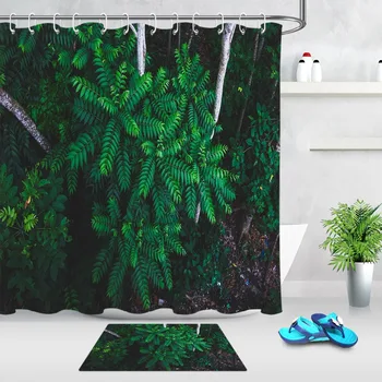 Summer Jungle Tropical Plants Forest Green Leaf Shower Curtain Bathroom Mat Waterproof Polyester Fabric for Bathtub Home Decor
Summer Jungle Tropical Plants Forest Green Leaf Shower Curtain Bathroom Mat Waterproof Polyester Fabric for Bathtub Home Decor