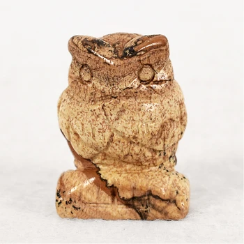 Natural Gemstone owl Figurines picture jasper Mini Animals mineral Healing crystals Craft Carved Statue for kids Home Decoration
Natural Gemstone owl Figurines picture jasper Mini Animals mineral Healing crystals Craft Carved Statue for kids Home Decoration