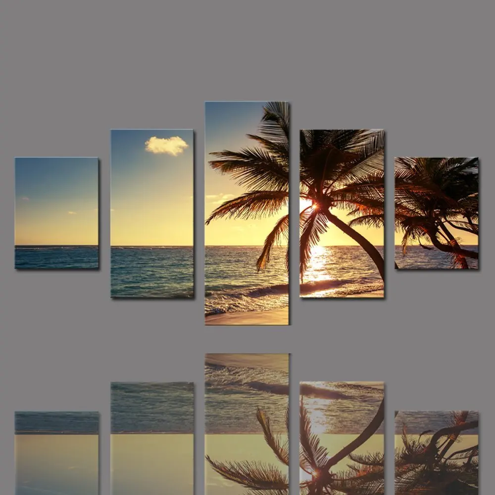 BANMU 5 Pieces Frameless Canvas Photo Prints Sea Sunset Palm Trees Wall Decorations Wall Art Picture Canvas Wall Paintings
BANMU 5 Pieces Frameless Canvas Photo Prints Sea Sunset Palm Trees Wall Decorations Wall Art Picture Canvas Wall Paintings