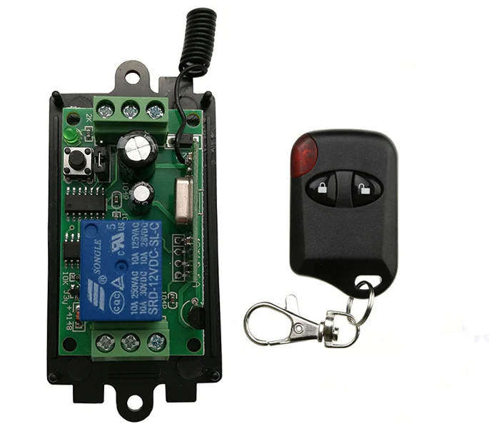 DC 9V 12V 24V 1 CH 1CH RF Wireless Remote Control Switch System Receiver+cat eye Transmitters ,315/433.92 MHZ Garage Door/lamp
DC 9V 12V 24V 1 CH 1CH RF Wireless Remote Control Switch System Receiver+cat eye Transmitters ,315/433.92 MHZ Garage Door/lamp