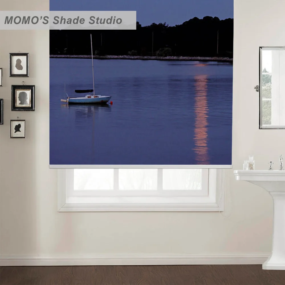 MOMO Roller Blinds Blackout Design Window Shades Painting Curtains Thermal Fabric Custom Size PRB set229 | Дом и сад