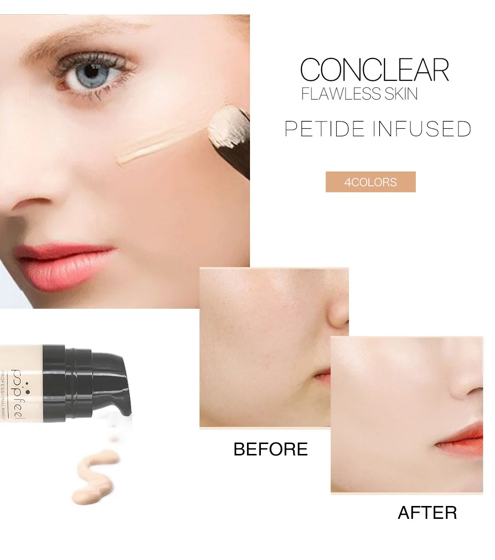 Popfeel Brand Professional Full Cover Face Makeup Concealer Base Foundation Liquid Concealer Contour Cosmetics Facial Make Up
Popfeel Brand Professional Full Cover Face Makeup Concealer Base Foundation Liquid Concealer Contour Cosmetics Facial Make Up
