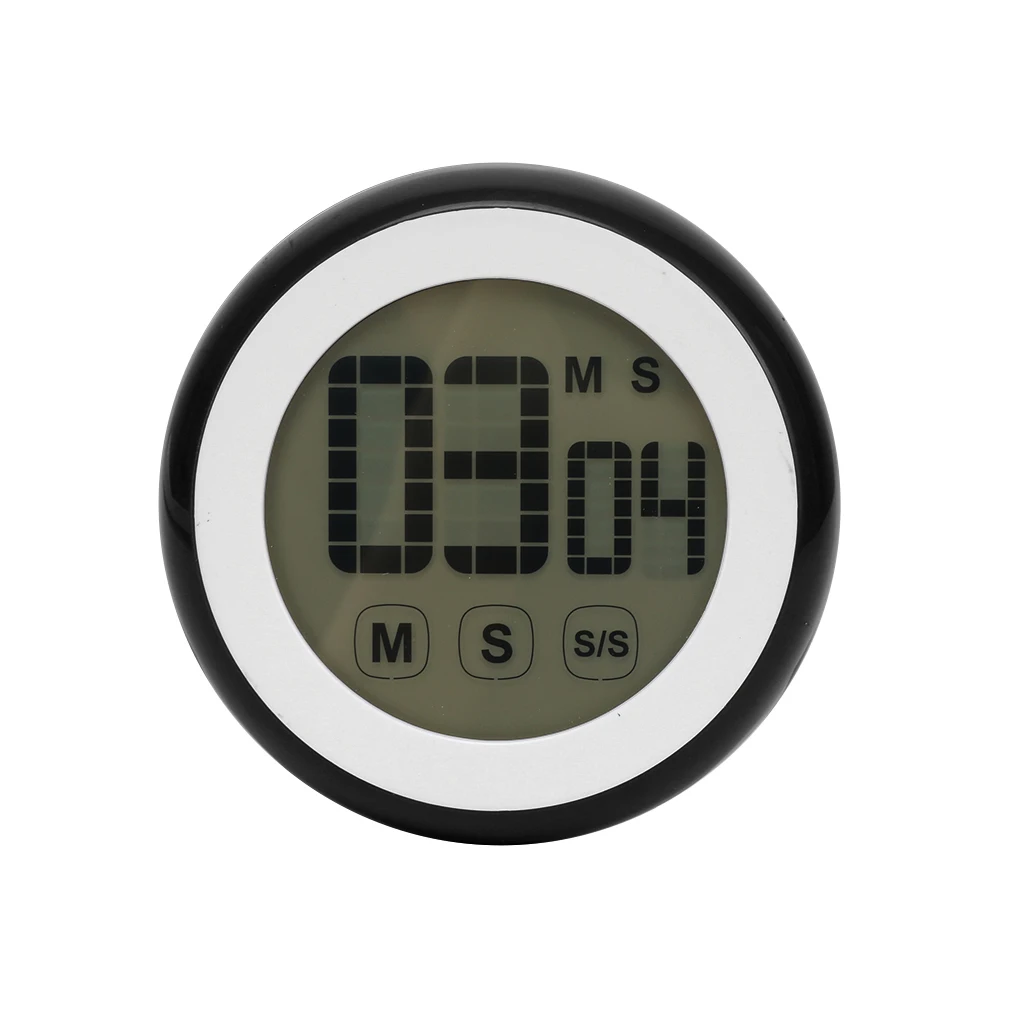 LCD Digital Touch Screen Kitchen Timer Countdown Count UP Tool Round Magnetic Cooking Study Electronic Timer
LCD Digital Touch Screen Kitchen Timer Countdown Count UP Tool Round Magnetic Cooking Study Electronic Timer