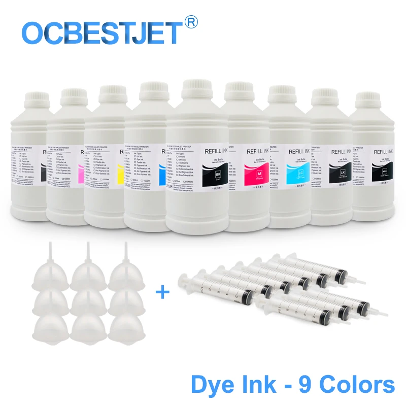 9x1000ML Universal Dye Ink Refill Ink Kit For Epson SureColor P600 P800 P6000 P7000 P8000 P9000 Stylus Pro 7890 9890 3800 3880
9x1000ML Universal Dye Ink Refill Ink Kit For Epson SureColor P600 P800 P6000 P7000 P8000 P9000 Stylus Pro 7890 9890 3800 3880