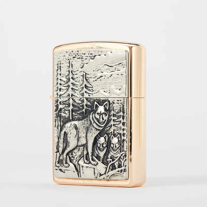 Classic Wolf Gasoline Lighter For Cigarette Smoking Vintage Style Chief Brand Oil Petrol Refillable Fire Lighter
Classic Wolf Gasoline Lighter For Cigarette Smoking Vintage Style Chief Brand Oil Petrol Refillable Fire Lighter