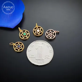 Aazuo Real 18K Yellow Gold Natural Ruby Emerald Blue Sapphire Round Luck Star Free Pendent Necklace gifted for Women Party Au750
Aazuo Real 18K Yellow Gold Natural Ruby Emerald Blue Sapphire Round Luck Star Free Pendent Necklace gifted for Women Party Au750