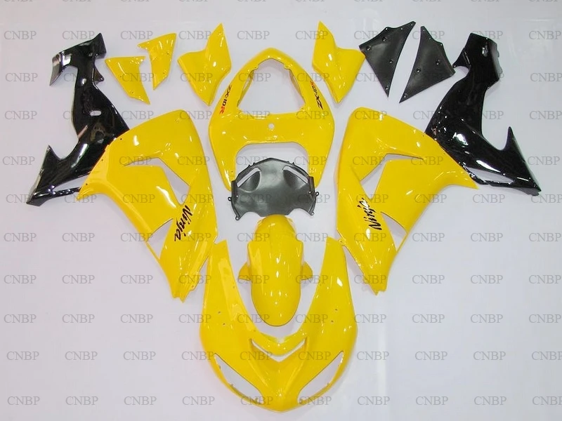 Обтекатели для Kawasaki ZX10r 2006-2007 2006 Ninja ZX 10r 2007 черные желтые обтекатели | Дом и сад