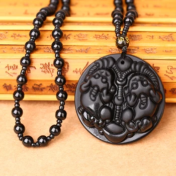 5*5cm Natural Black Obsidian Hand Carved Chinese Animal guardian Reiki Necklace Pendant Lucky Amulet Pendant Free Fine Jewelry
5*5cm Natural Black Obsidian Hand Carved Chinese Animal guardian Reiki Necklace Pendant Lucky Amulet Pendant Free Fine Jewelry