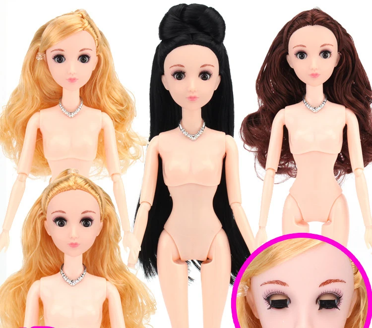 4D Eyes Naked Girls Dolls Toys Blond Black Hair Fashion 30cm High Princess Dolls Baby Cute Toys For Kids
4D Eyes Naked Girls Dolls Toys Blond Black Hair Fashion 30cm High Princess Dolls Baby Cute Toys For Kids