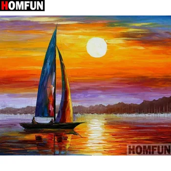 HOMFUN Full Square/Round Drill 5D DIY Diamond Painting "Ship sunset" Embroidery Cross Stitch 5D Home Decor Gift A15880
HOMFUN Full Square/Round Drill 5D DIY Diamond Painting "Ship sunset" Embroidery Cross Stitch 5D Home Decor Gift A15880