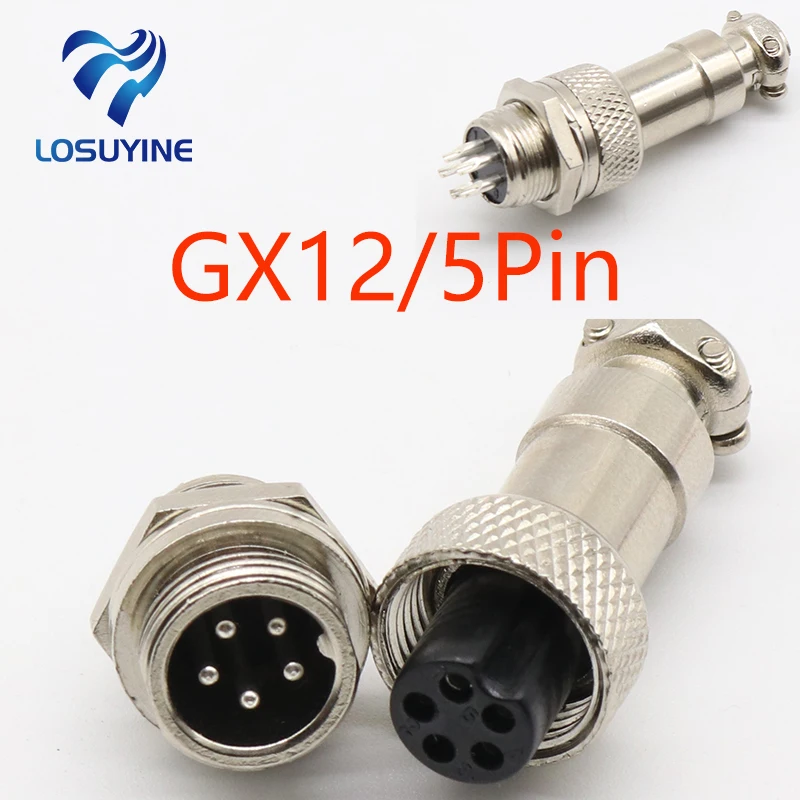 1pcs GX12 5 Pin Male & Female 12mm Wire Panel Connector Aviation Plug L91 GX12 Circular Connector Socket Plug Free Shipping
1pcs GX12 5 Pin Male & Female 12mm Wire Panel Connector Aviation Plug L91 GX12 Circular Connector Socket Plug Free Shipping