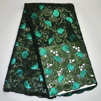 2018 Hot selling african Green embroidered sequins Organza lace fabric wholesale french net lace fabric for women dress JJE05
2018 Hot selling african Green embroidered sequins Organza lace fabric wholesale french net lace fabric for women dress JJE05