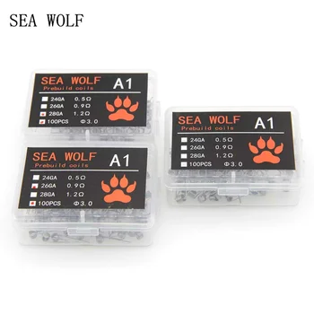 SEA WOLF 100pcs Electronic Cigarette Rda Atomizer Wick Wire Coil Prebuilt Coil A1 Heat Wire Coiling Premade Coils
SEA WOLF 100pcs Electronic Cigarette Rda Atomizer Wick Wire Coil Prebuilt Coil A1 Heat Wire Coiling Premade Coils