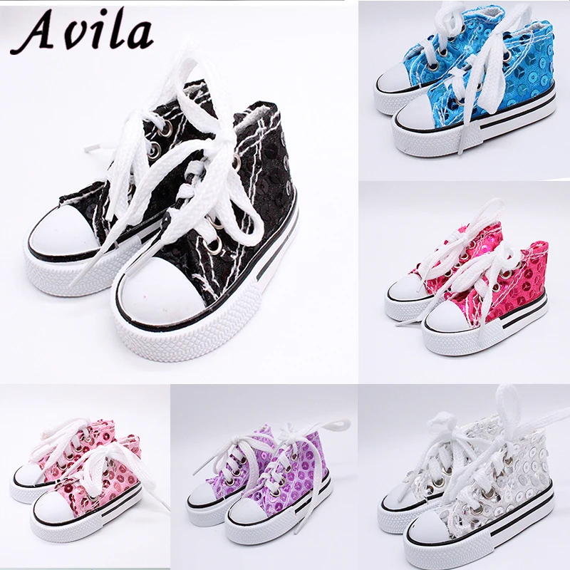 New Fashion 1 Pair Sequin Canvas Shoes For Doll Toy Mini Doll Lace-up Shoes Boots Dolls Accessories Hot Sale 7.5cm
New Fashion 1 Pair Sequin Canvas Shoes For Doll Toy Mini Doll Lace-up Shoes Boots Dolls Accessories Hot Sale 7.5cm
