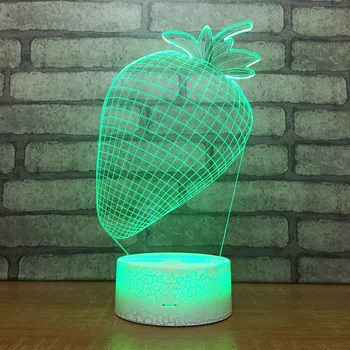 Strawberry Table 3d Lamp Bedroom Decoration Remote Control Discolouration Led Night Light Lovely 7 color change 3d Light
Strawberry Table 3d Lamp Bedroom Decoration Remote Control Discolouration Led Night Light Lovely 7 color change 3d Light