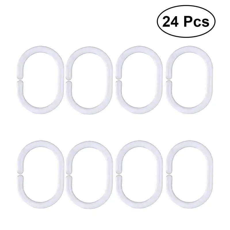 24pcs White Plastic Shower Curtain Hooks Rings C Rings Hanger Bath Drape Loop Clip Glide
24pcs White Plastic Shower Curtain Hooks Rings C Rings Hanger Bath Drape Loop Clip Glide