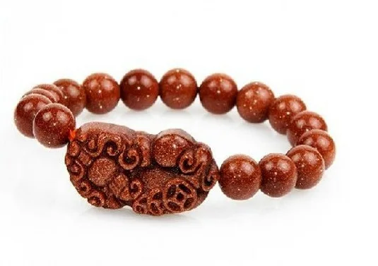 Bracelets de charme Pixiu de Goldstone pour la bonne chance Signification de la richesse de Pi Yao Goldstone Pixiu Charme Bracelets Pour Bonne Chance Pi Yao Richesse Signification Chinois Bijoux Feng Shui Perles Bijoux Fournisseurs