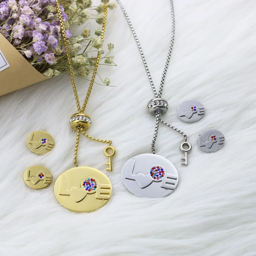 GUOGUO 2018 Newest Hot Selling High Quality Stainless Steel Jewelry Set Earring Necklace Wedding Birthday Party Gift Accessories
GUOGUO 2018 Newest Hot Selling High Quality Stainless Steel Jewelry Set Earring Necklace Wedding Birthday Party Gift Accessories