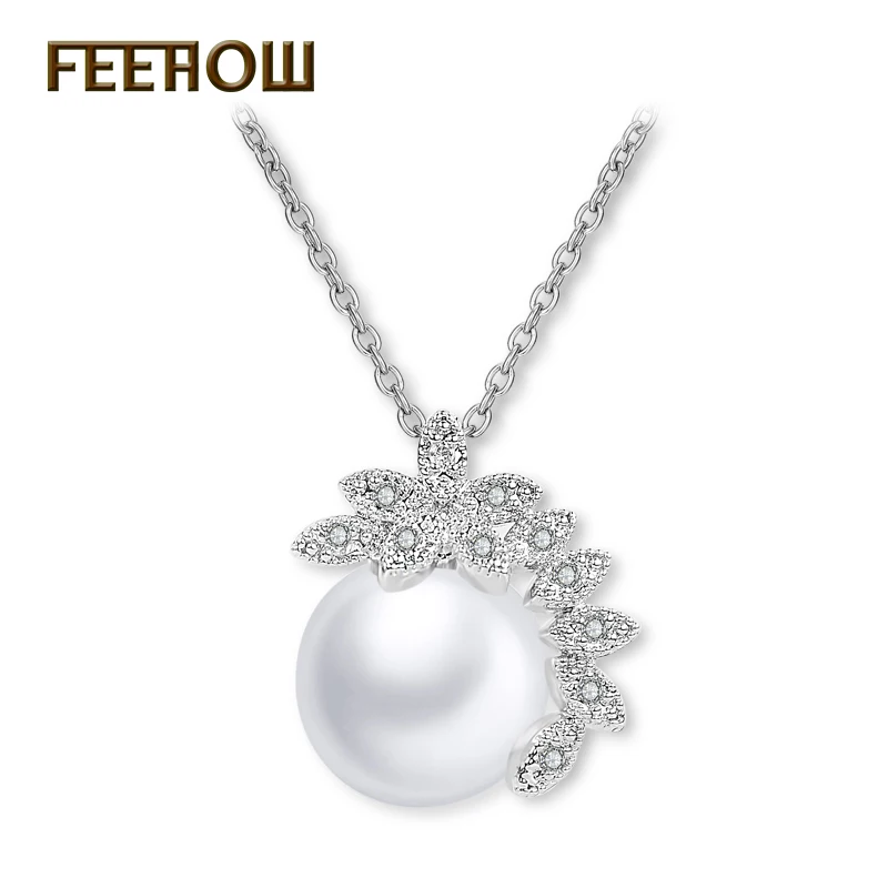 FEEHOW Korean Style White Color Pendant Necklace with Imitation Pearl Cubic Zirconia Jewelry For Fashion Women FWNP049
FEEHOW Korean Style White Color Pendant Necklace with Imitation Pearl Cubic Zirconia Jewelry For Fashion Women FWNP049