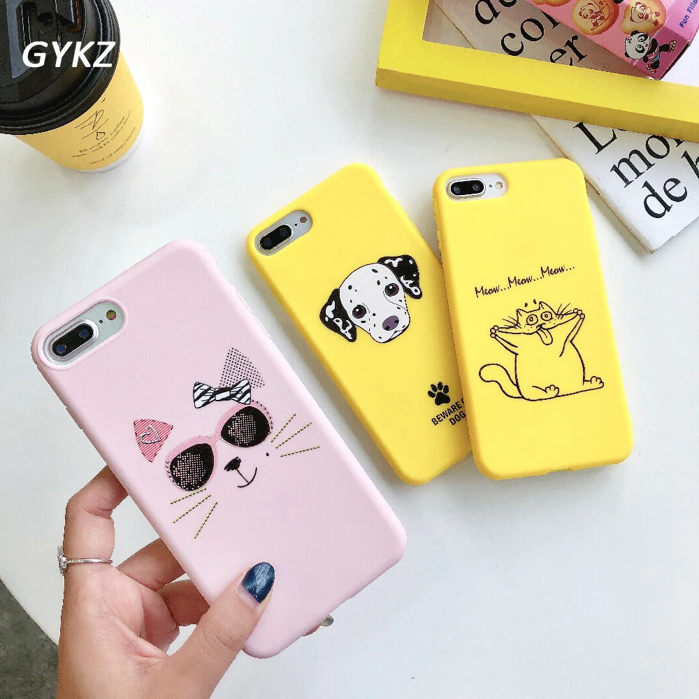 GYKZ Cute Funny Glass Cat Spotted Dog Phone Case For iPhone 7 6 6s X XR XS MAX 8 Plus Girl Soft Silicone Back Cover For iPhone 8
GYKZ Cute Funny Glass Cat Spotted Dog Phone Case For iPhone 7 6 6s X XR XS MAX 8 Plus Girl Soft Silicone Back Cover For iPhone 8