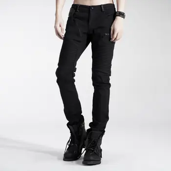 PUNK RAVE Casual Mens Cotton Pants Gothic Fashion Black Handsome Male Long Pants Streampunk Motorcycle Cool Pants
PUNK RAVE Casual Mens Cotton Pants Gothic Fashion Black Handsome Male Long Pants Streampunk Motorcycle Cool Pants