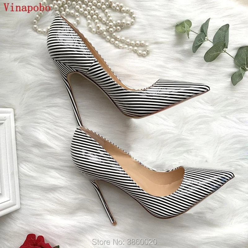 Vinapobo 2019 spring autumn sexy high heels fashion Patent Leather stripe shoes for woman party stilettos heels slip-on pumps
Vinapobo 2019 spring autumn sexy high heels fashion Patent Leather stripe shoes for woman party stilettos heels slip-on pumps
