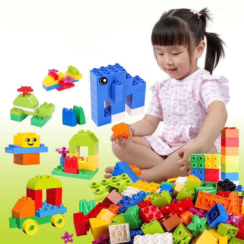 128-260PCS Big Building Blocks with Instruction Sticker Colorful Bulk Bricks With Figure Accessories Compatible Legoing Duploed
128-260PCS Big Building Blocks with Instruction Sticker Colorful Bulk Bricks With Figure Accessories Compatible Legoing Duploed