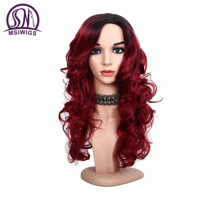 MSIWIGS Red Color Long Wavy Women's Wigs Natural Ombre Synthetic Hair 24 Inches Heat Resistant Wig with Hair Cap
MSIWIGS Red Color Long Wavy Women's Wigs Natural Ombre Synthetic Hair 24 Inches Heat Resistant Wig with Hair Cap