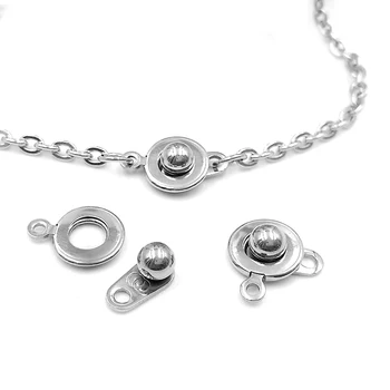 Stainless Steel Double Hole Round Snap Buttons Connectors DIY Necklace Bracelet End Connectors Jewelry Findings Bulk Wholesale
Stainless Steel Double Hole Round Snap Buttons Connectors DIY Necklace Bracelet End Connectors Jewelry Findings Bulk Wholesale
