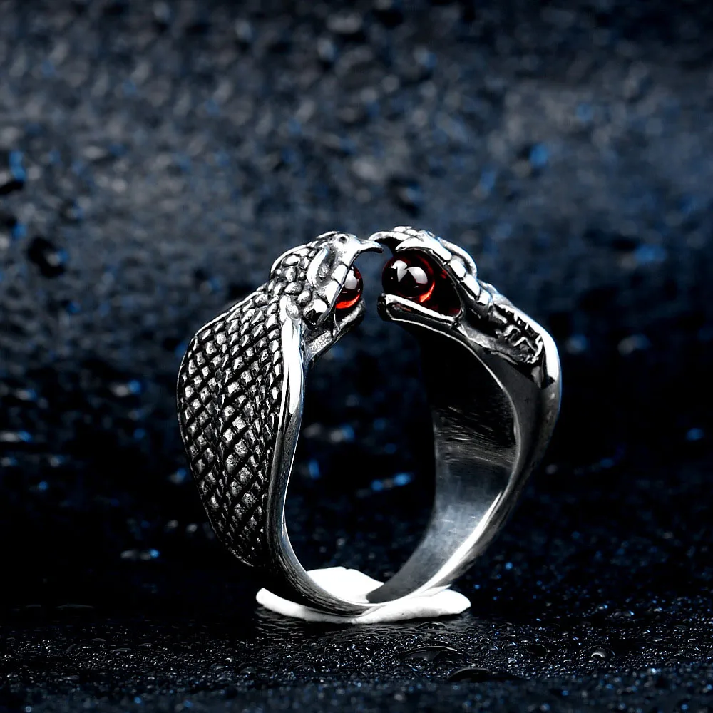 The Film D-War Python Cobra Ring Biker Cool Titanium Steel Snake Ring for Men Rock Jewelry Drop Shipping
The Film D-War Python Cobra Ring Biker Cool Titanium Steel Snake Ring for Men Rock Jewelry Drop Shipping