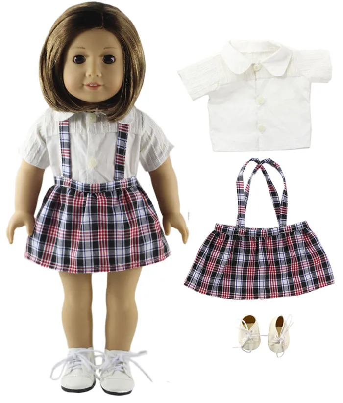 Fashion Striped Suspender Dress+White Shoes for 18 Inch American Doll Gifts for Kids
Fashion Striped Suspender Dress+White Shoes for 18 Inch American Doll Gifts for Kids