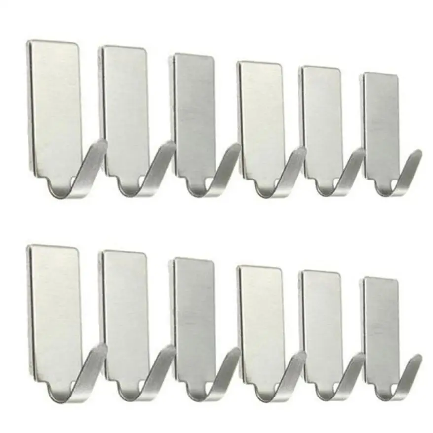 DIVV 12PCS Self Adhesive Home Kitchen Wall Door Stainless Steel Holder Hook Hanger July10 Drop Shipping
DIVV 12PCS Self Adhesive Home Kitchen Wall Door Stainless Steel Holder Hook Hanger July10 Drop Shipping
