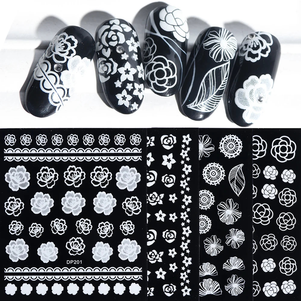 4pcs 3D White Relief Adhesive Nail Stickers Set Rose Design Wraps Polish Nail Transfer Strips Decorations Decals TRDP201-230
4pcs 3D White Relief Adhesive Nail Stickers Set Rose Design Wraps Polish Nail Transfer Strips Decorations Decals TRDP201-230