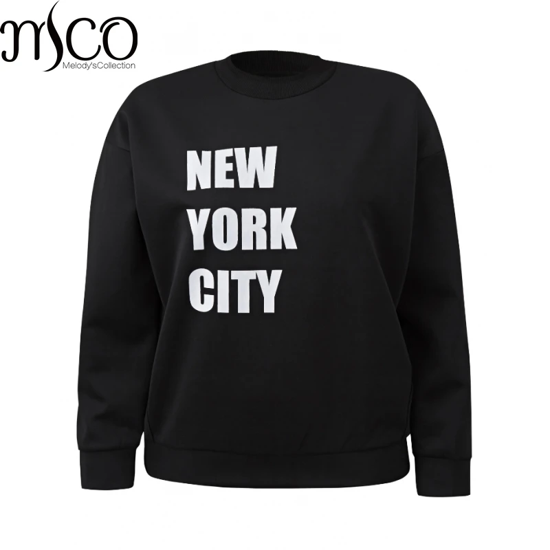 Plus Size Casual New York City Word Print Tumblr Sweat Tops Basic Long Sleeve Black Sweatshirt 5XL 6XL Simple Oversize Women Top
Plus Size Casual New York City Word Print Tumblr Sweat Tops Basic Long Sleeve Black Sweatshirt 5XL 6XL Simple Oversize Women Top