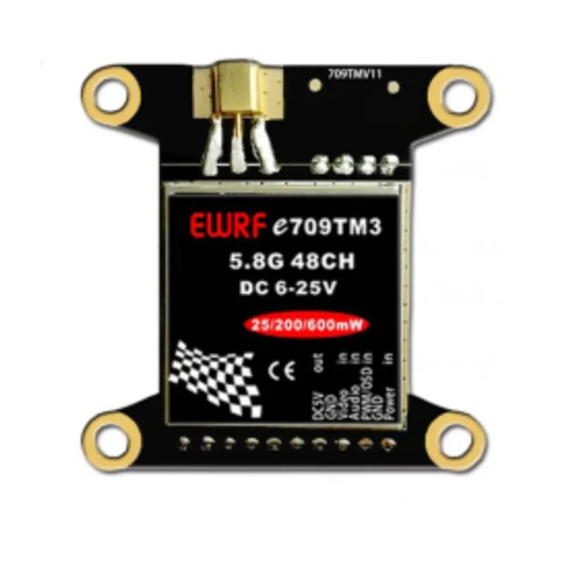 E709MT3 5.8G 40CH 25mW/200mW/600mW Adjustable AV Transmitter w/ Mounting Hole for Flight Controller RC Toys | Игрушки и хобби
