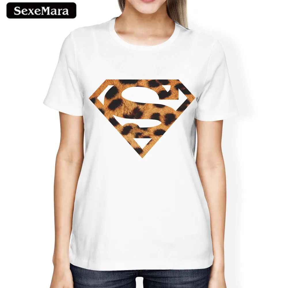 SexeMara Summer Fashion Casual Tshirt Print Leopard Diamond Superman Graphic Women Girl Short Sleeves T-shirt Tops Free Shipping
SexeMara Summer Fashion Casual Tshirt Print Leopard Diamond Superman Graphic Women Girl Short Sleeves T-shirt Tops Free Shipping