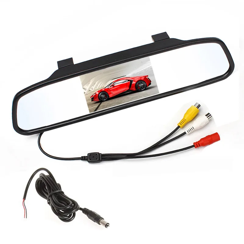Car Rearview Mirror Monitor With Backup Reverse Ca...