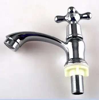 Cross Handle Kitchen Single hole sink faucet Vertical single cold faucet chorme
Cross Handle Kitchen Single hole sink faucet Vertical single cold faucet chorme