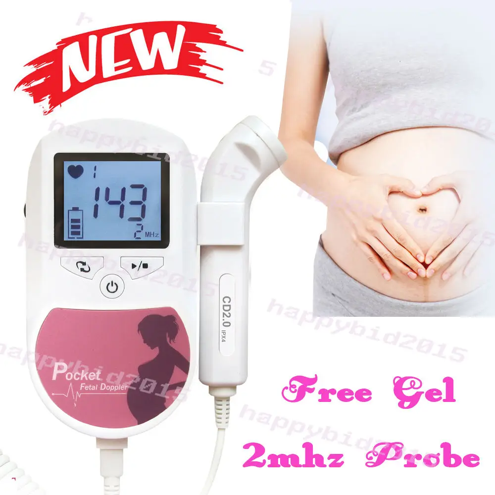 

CE Hand-held Baby Heart Beat Monitor,Pocket Fetal Doppler Sonoline C1,2MHZ Probe ,2 colours blue and pink